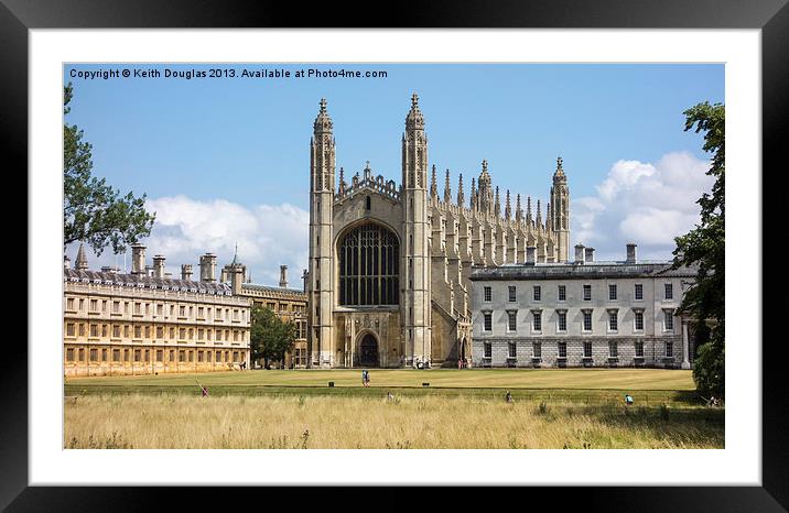 Kings College Cambridge Framed Mounted Print by Keith Douglas