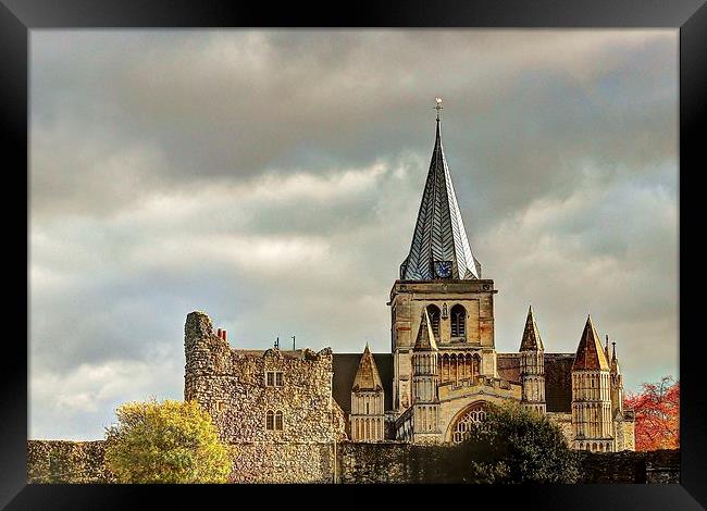 Rochester Cathedral, Afternoon Sun Framed Print by Robert Cane