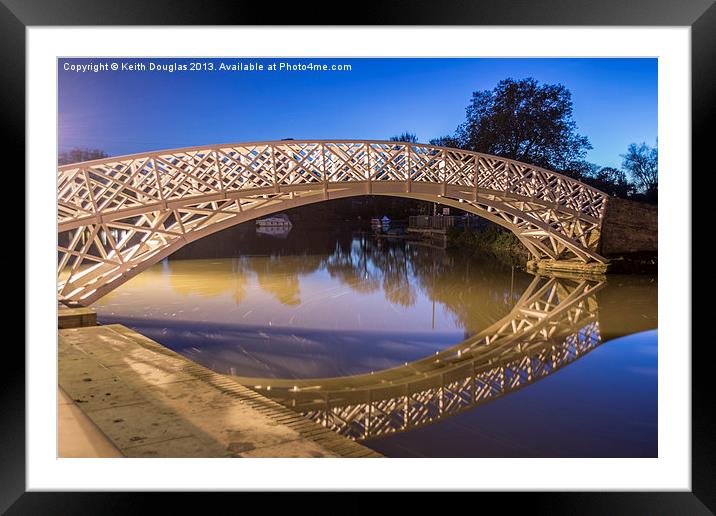 Godmanchester Chinese Bridge Framed Mounted Print by Keith Douglas