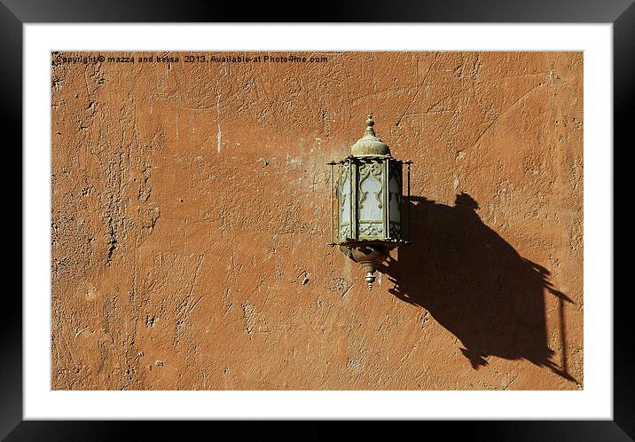 old arabic lamp on wall Framed Mounted Print by mazza and beksa beksa
