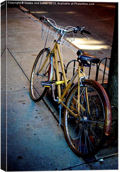 Old french bike takes a rest. Canvas Print by mazza and beksa beksa