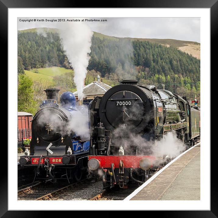 Double steam Framed Mounted Print by Keith Douglas