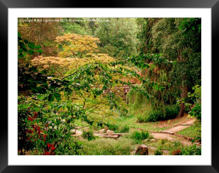 Colourful Japanese Garden Framed Mounted Print by Bill Lighterness