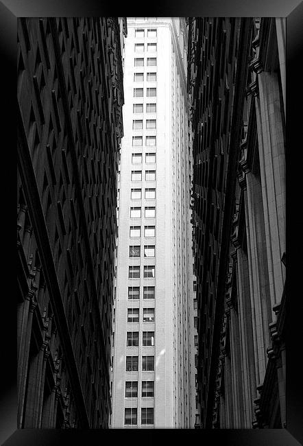 New york building contrast Framed Print by mazza and beksa beksa