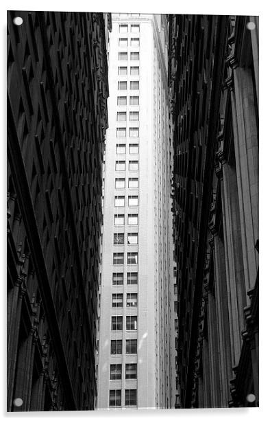 New york building contrast Acrylic by mazza and beksa beksa