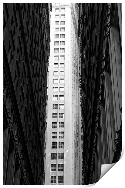 New york building contrast Print by mazza and beksa beksa