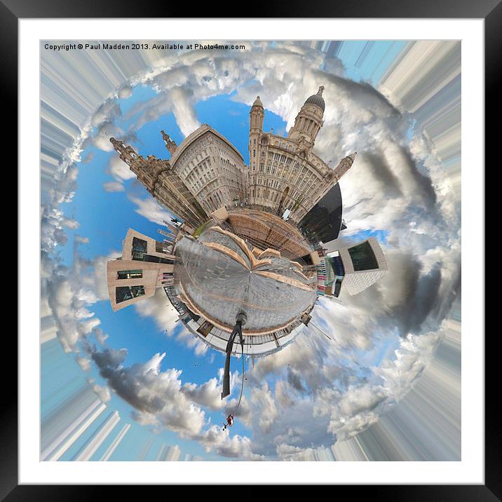 Liverpool 360 Circular Framed Mounted Print by Paul Madden