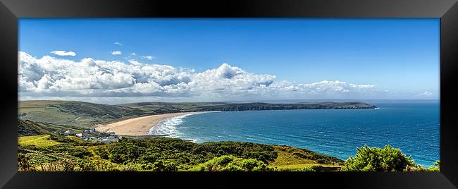 Woolacombe Bay Framed Print by Dave Wilkinson North Devon Ph