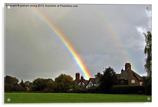 Rainbow Over Wingrave Acrylic by graham young