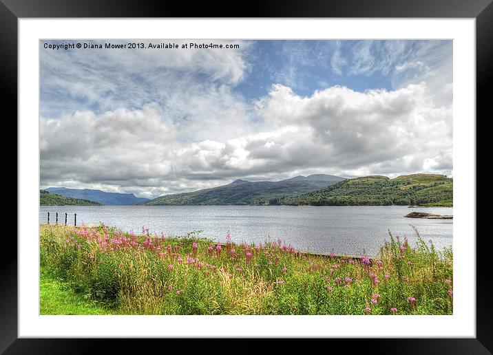 Loch Katrine Scotland Framed Mounted Print by Diana Mower