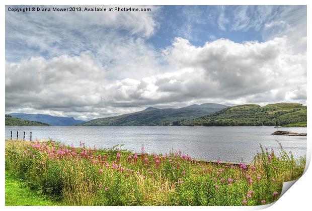 Loch Katrine Scotland Print by Diana Mower