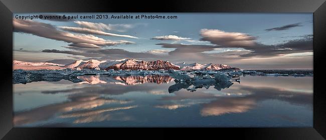Jokulsarlon Glacier lagoon Framed Print by yvonne & paul carroll