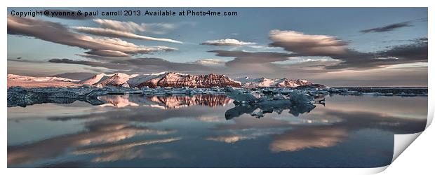 Jokulsarlon Glacier lagoon Print by yvonne & paul carroll