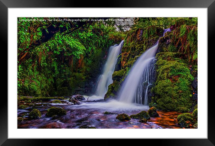 The Secret Waterfall Framed Mounted Print by Tracey Yeo