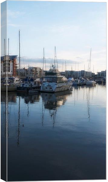 Blue skies over the mariner Canvas Print by Maggie Railton