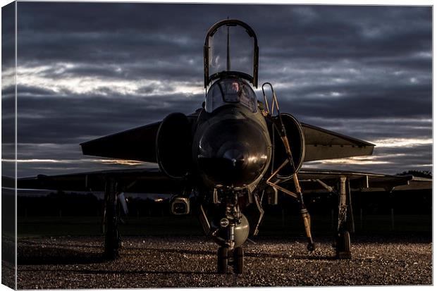 SAAB Viggen and Pilot Canvas Print by Keith Campbell