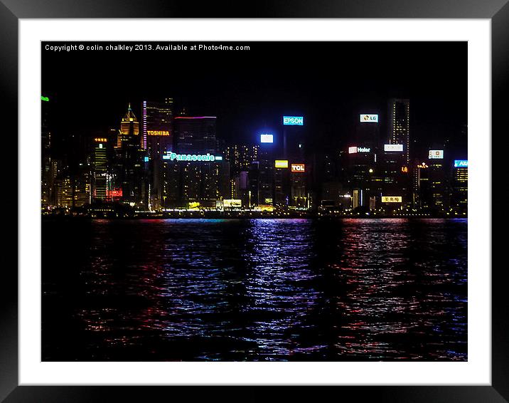Hong Kong from Kowloon Framed Mounted Print by colin chalkley