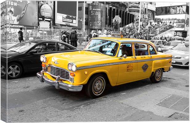 Big Yellow Taxi Canvas Print by Martin Patten