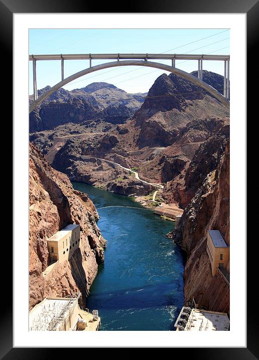 Bridge over the Hover Dam Framed Mounted Print by Callum Paterson