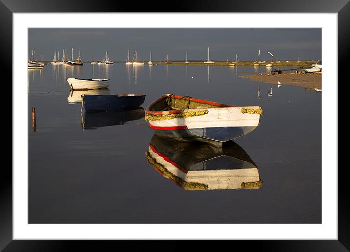 Boat reflections Framed Mounted Print by Keith Douglas