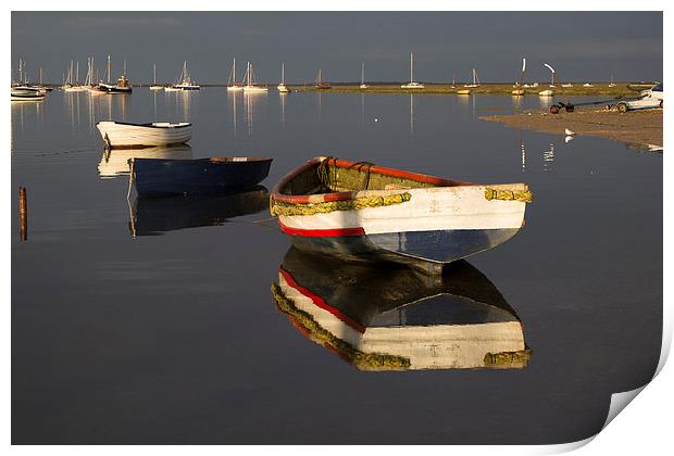 Boat reflections Print by Keith Douglas