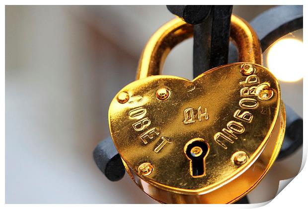 The Lock of Love Print by Callum Paterson