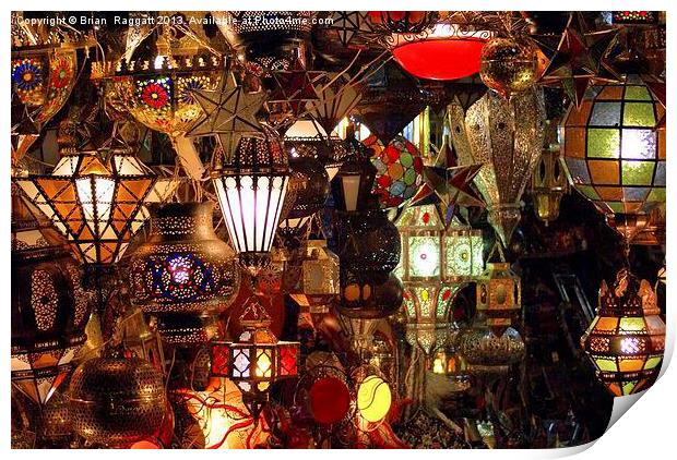 The light Shop Marrakesh Print by Brian  Raggatt