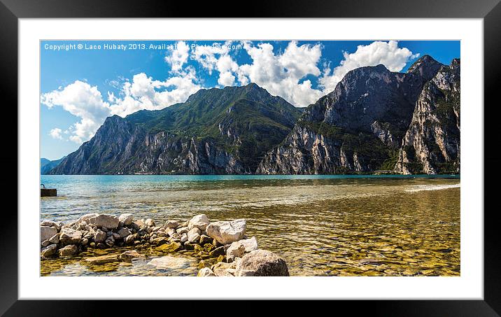 The lake view Framed Mounted Print by Laco Hubaty