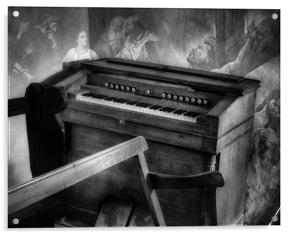 Olde Church Organ Acrylic by Ian Mitchell