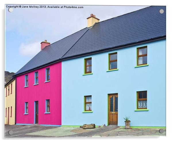 Irish Village Houses Acrylic by Jane McIlroy