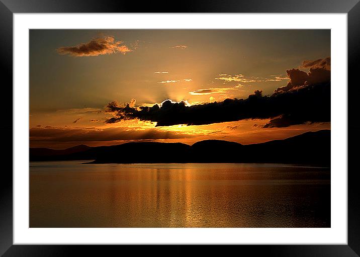 Sutherland Sunset Framed Mounted Print by Lorraine Paterson