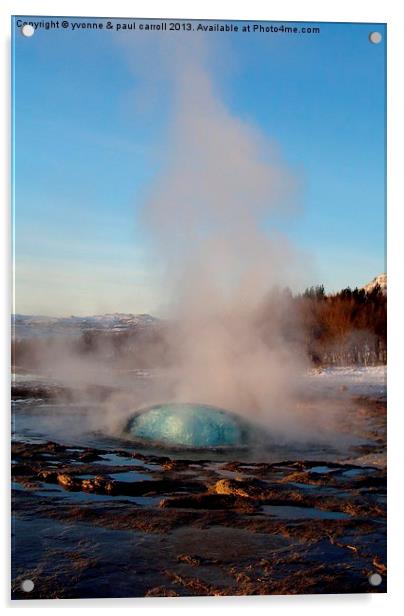 Geyser about to erupt Acrylic by yvonne & paul carroll