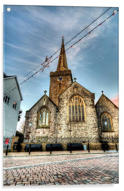 Saint Marys Church Tenby Acrylic by Simon West