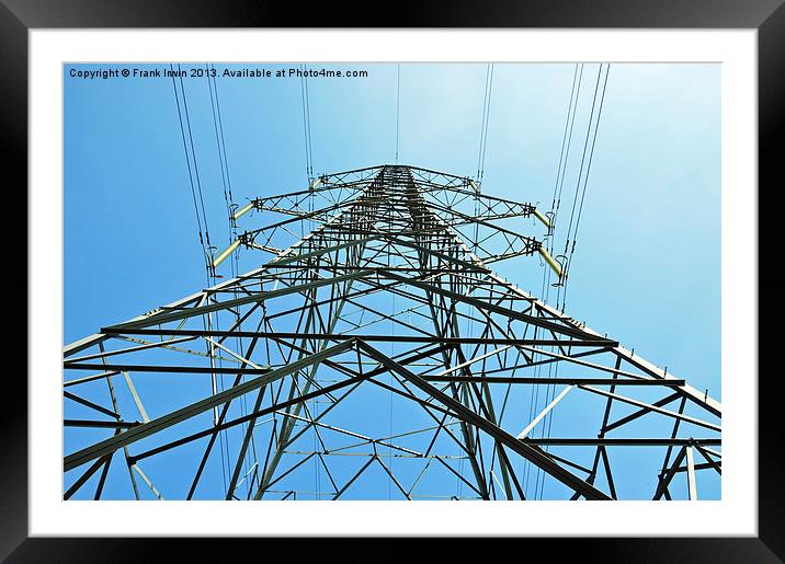 A mighty Pylon against a blue sky Framed Mounted Print by Frank Irwin