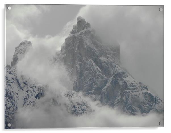 Neunerkofel -Dolomites Acrylic by Ralph Jackson