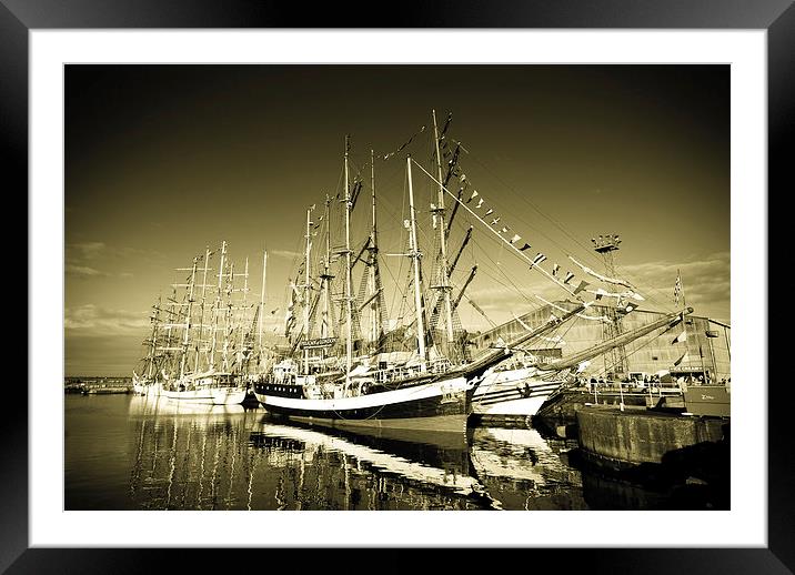 Tall Ships Framed Mounted Print by Dave Hudspeth Landscape Photography