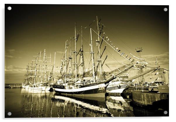 Tall Ships Acrylic by Dave Hudspeth Landscape Photography