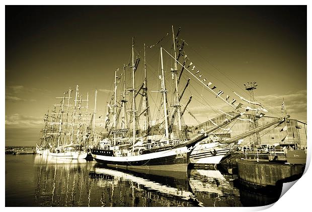 Tall Ships Print by Dave Hudspeth Landscape Photography