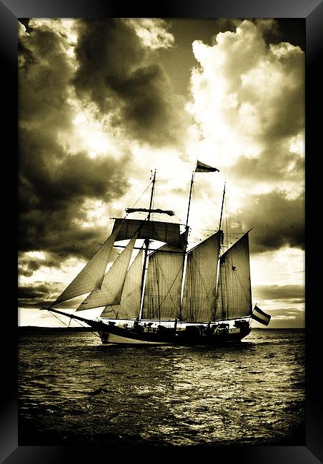 Tall Ship Framed Print by Dave Hudspeth Landscape Photography