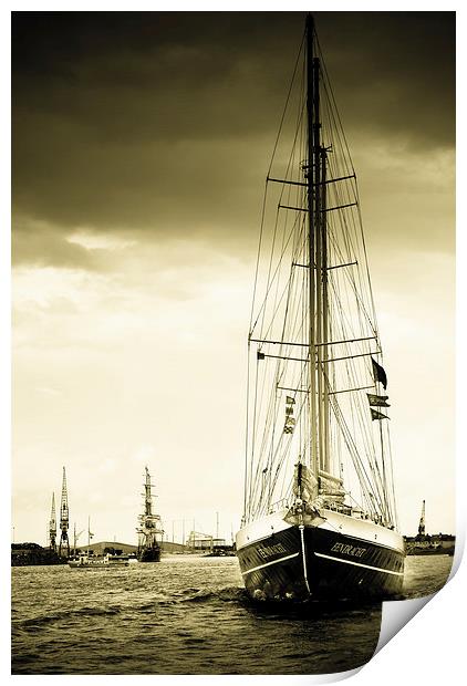 Tall Ship Print by Dave Hudspeth Landscape Photography