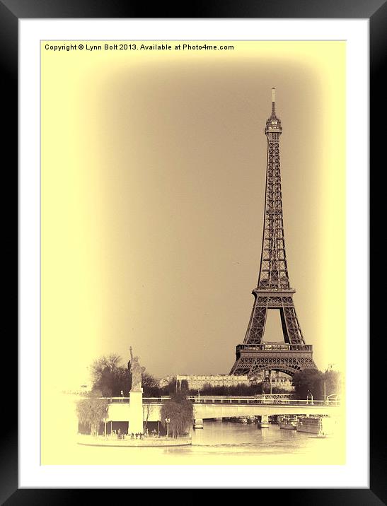 Eiffel Tower Paris Framed Mounted Print by Lynn Bolt