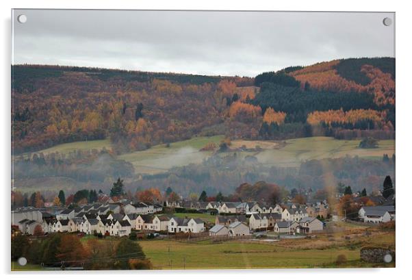 Autumn in Scotland Acrylic by Claire Colston
