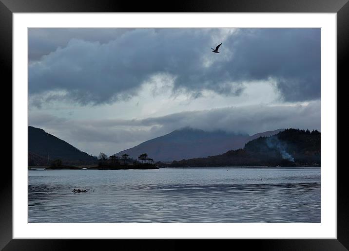 Dusk on a cold wet Scottish day Framed Mounted Print by Claire Colston