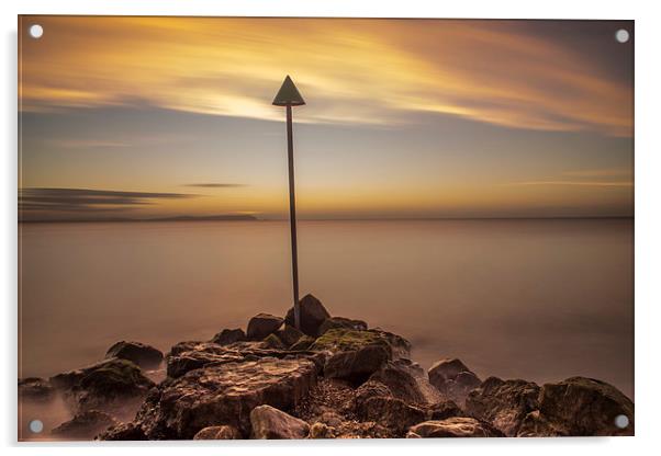 Avon Beach Sunrise Acrylic by Phil Wareham