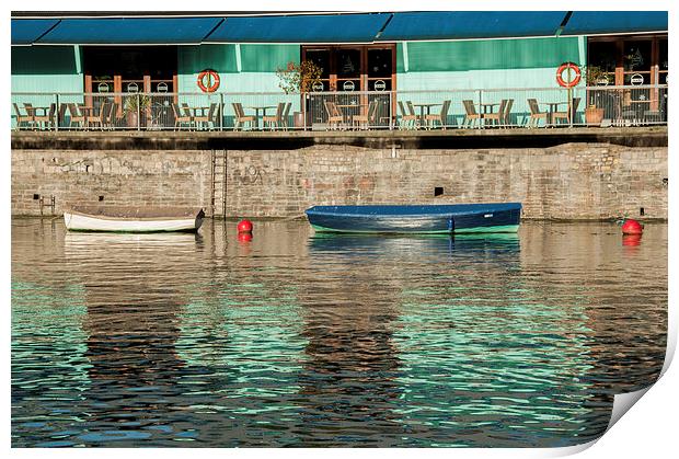 Riverside reflections. Print by John Morgan