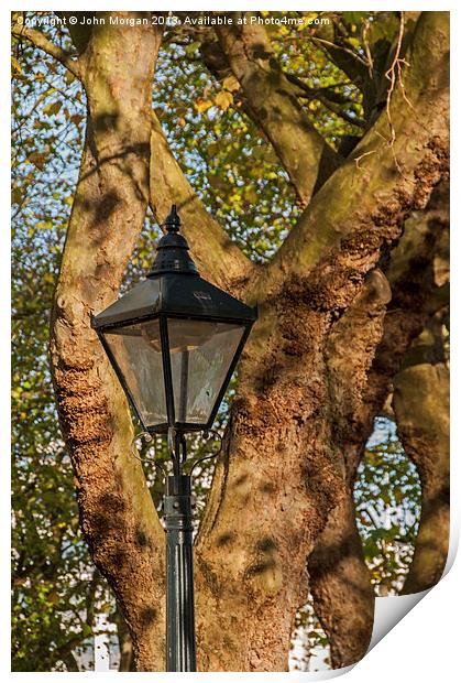 Lamp light. Print by John Morgan