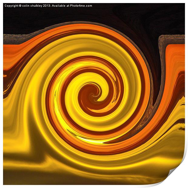 Falling into the Rising Vortex Print by colin chalkley