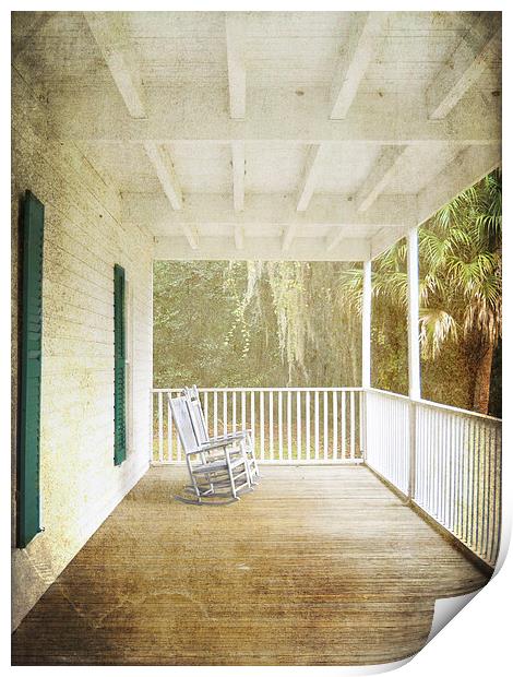 Empty Chairs Print by Judy Hall-Folde