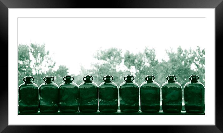 nine green bottles Framed Mounted Print by Nicholas Averre