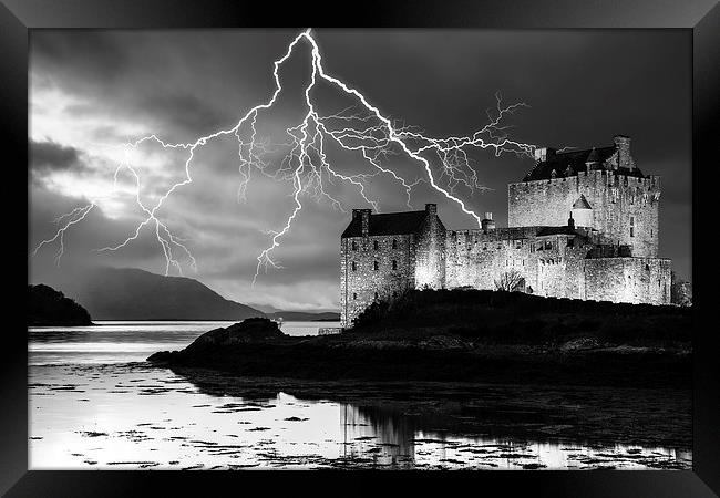 Lightning over Eilean Donan Castle Framed Print by Keith Thorburn EFIAP/b